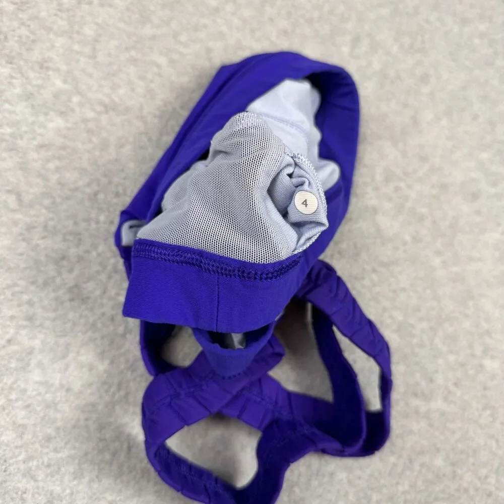 Lululemon Inner Heart Sports Bra Bruised Berry/Cool Breeze Cross Back - Size 4